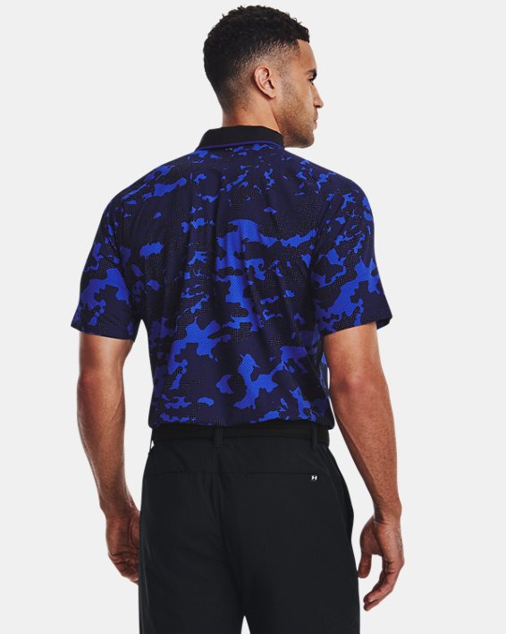 Men's UA Iso-Chill Charged Camo Polo, Blue, pdpMainDesktop image number 1